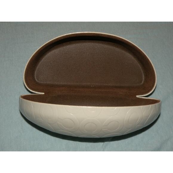 Authentic Coach Sunglass/Eyeglass Case Ivory Clamshell EUC CASE ONLY! HTF - Picture 4 of 4